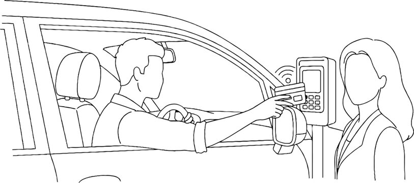 Woman conducting car interior air quality test with device.