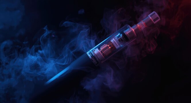Vape pen device with CBD and THC inhalation concept