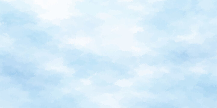 A gentle watercolor painting depicts soft, diffused clouds in a pale blue sky, evoking a sense of peace and serenity.