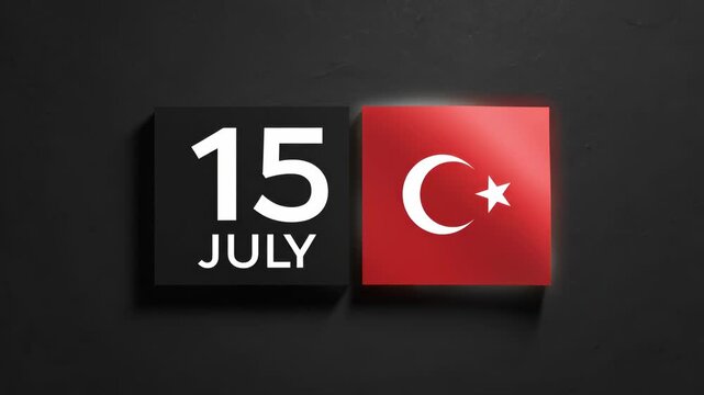 July 15, Turkish Democracy and National Unity Day, an important date for Turkey, reflecting patriotism, temmuz, a national emblem of freedom and independence, crescent and star flag