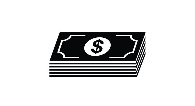 stack of money bills vector currency dollar