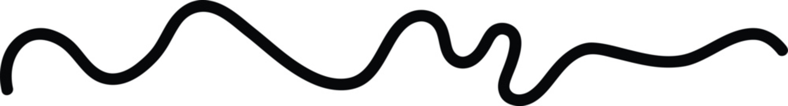 Wavy line design element graphic symbol abstract shape