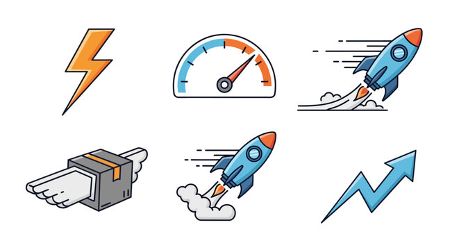 Rocket Ship Launching into Space.