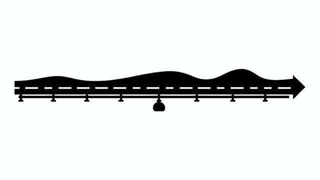 Sound wave, audio waveform, music equalizer, black vector graphic