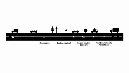 Roadway, transportation icons, traffic signs, vehicles, highway symbols © Mosammat