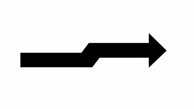 Black arrow icon, right pointing arrow, vector direction symbol, navigation pointer