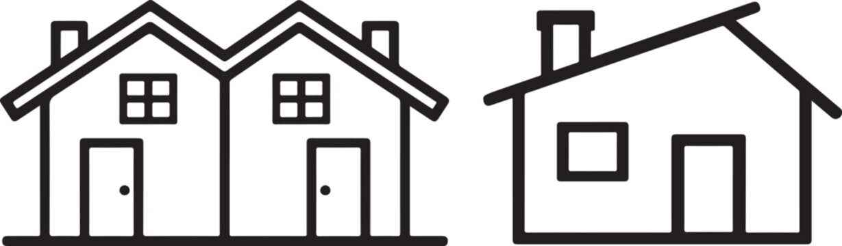 Urban residential architecture artwork for modern housing and property development themes