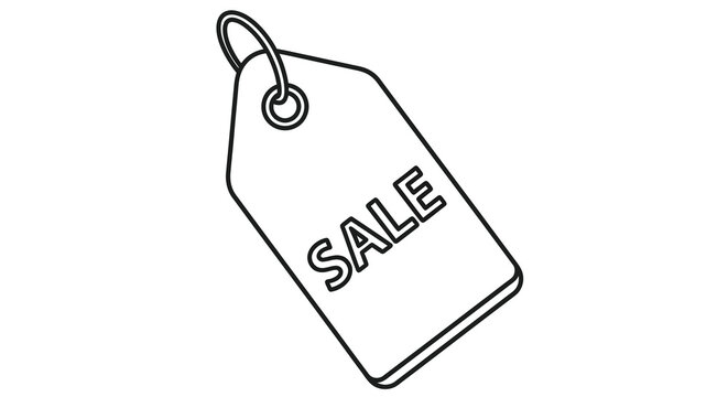 sale tag line art price discount retail