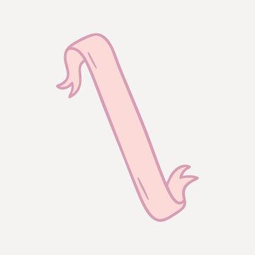 Elegant pink ribbon illustration vector