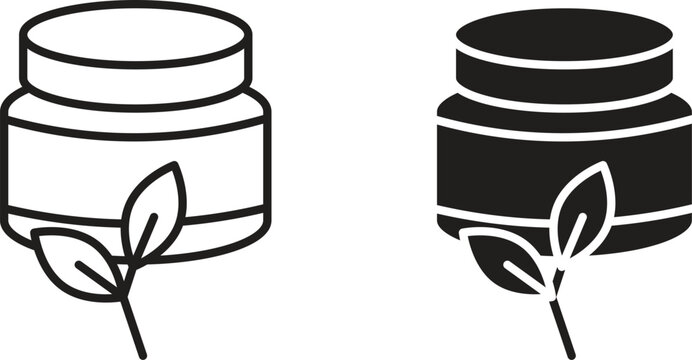 Body cream icon vector editable. black vectors set