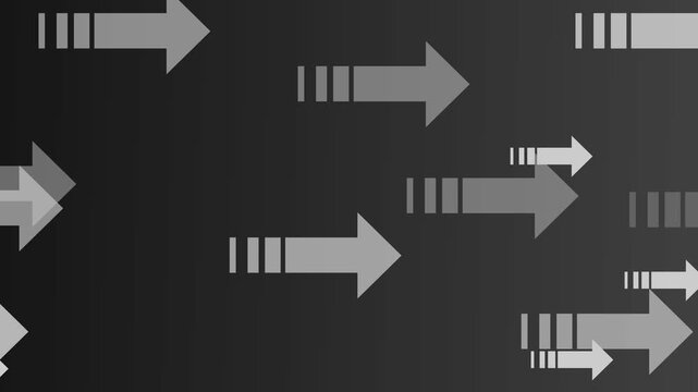 Seamless gradient background with multiple arrows pointing right animation
