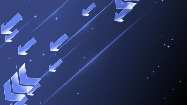 Abstract diagonal background with translucent arrows pointing down-left animation
