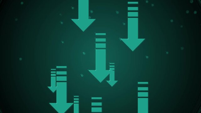 Downward arrows radial background animation