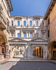 Fototapeta premium The Porta Borsari is an ancient Roman gate in Verona, Italy, 