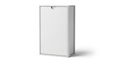 Fototapeta premium Vertical white sliding drawer box mockup