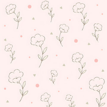Cute Floral Seamless Pattern Background Texture 007