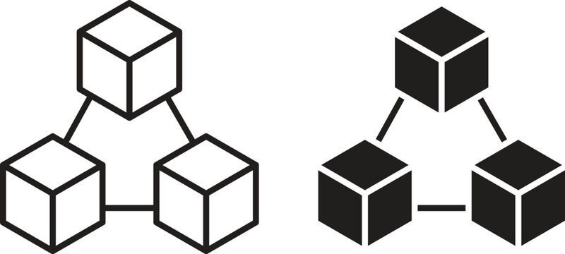 Modules icon vector editable. black vectors set