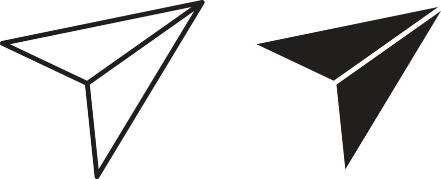 Navigate icon vector editable. black vectors set