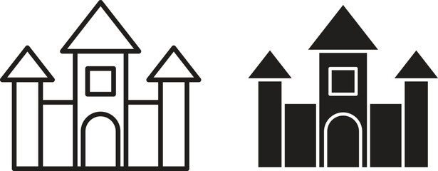 Palace icon vector editable. black vectors set © RImon