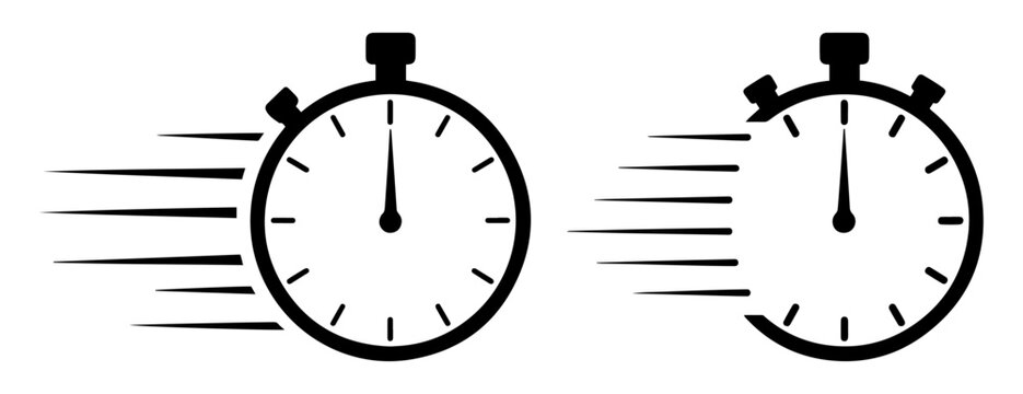 speed timer stopwatch icon set