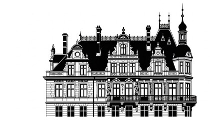 Obraz premium sketch of the castle of parliament