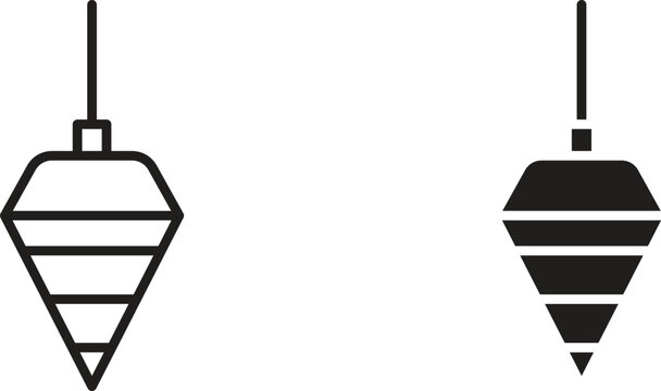 Plumb bob icon vector editable. black vectors set