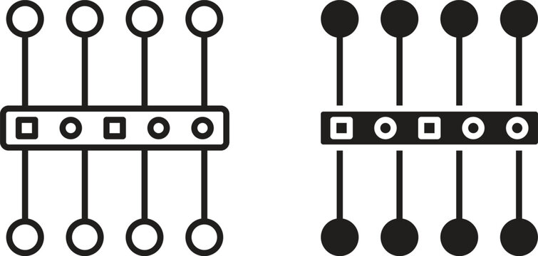 Proxy server icon vector editable. black vectors set