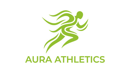 Fototapeta premium Athlete runs swiftly on a sports field during daytime.