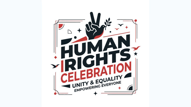 Human Rights Celebration: Unity, Equality, Peace Symbol, Empowerment