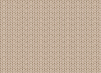 Fototapeta premium メリヤス編みのニットの模様のイラスト素材_シームレスパターン_茶色