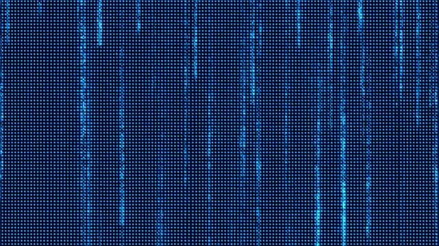 Blue binary code digital matrix background.