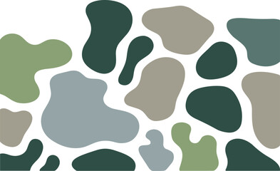 Fototapeta premium Abstract Organic Shapes Seamless Pattern with Earth Tone Color Palette Modern Minimalist Vector Background Design