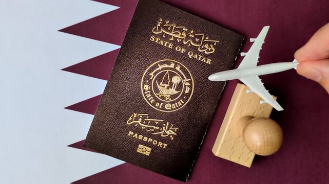 Qatar passport for travelling, flying and doing business. Qatari document, id for crossing the border