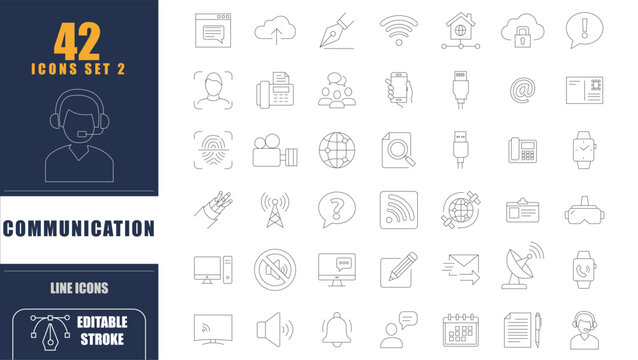 42 icons of Communication set 2