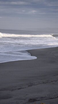 Relaxing Ocean Waves on Sandy Beach