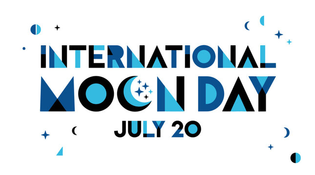 International Moon Day July 20 Graphic - Space Celebration