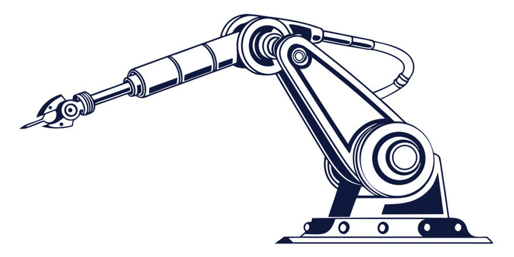 Industrial robotic arm for automated manufacturing and assembly line operation with industrial automation manufacturing technology assembly engineering production mechanical