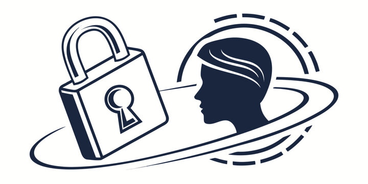User personal identity security concept with padlock identity security personal protection authentication technology internet abstract information computing software