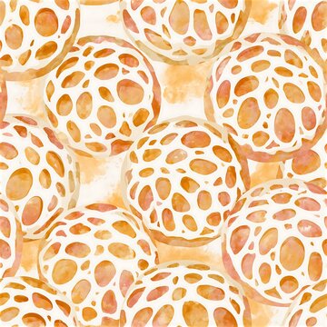 Watercolor Italian colomba seamless pattern of sweet festive bread