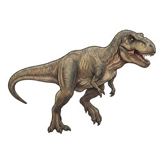 Fototapeta premium Tyrannosaurus Rex dinosaur realistic illustration isolated on white background