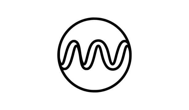 Consistency Circle Outline Icon Simple Linear Stability Vector Illustration