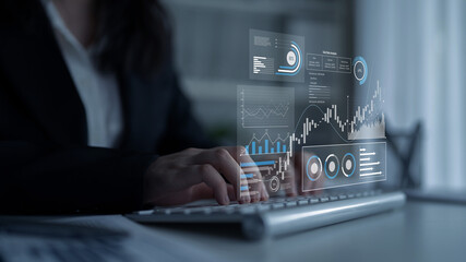 Sales data analysis dashboard showing performance, trends, and insights. Sales data tracks growth,...
