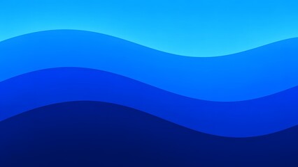 Obraz premium Calm abstract waves of deep blue and cyan flowing gracefully