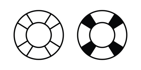 Life buoy icon concept. solid and line symbols © David
