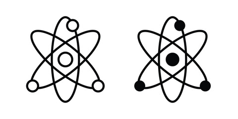 Physics icon concept. solid and line symbols © David