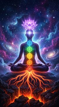 Meditative cosmic journey universe digital art