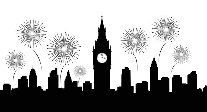 big ben and houses