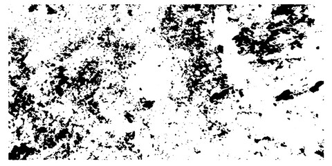 Fototapeta premium Abstract textured background with a grunge effect, created with irregular black splatters on a white canvas.