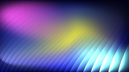 Fototapeta premium Abstract background with glowing blue stripes and soft colorful light