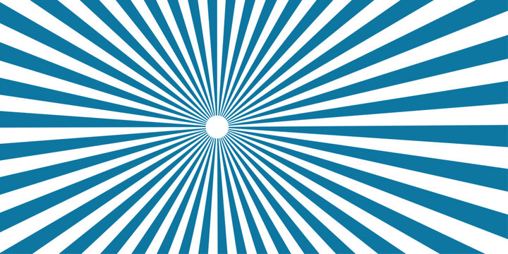 Radial Burst Background: A graphic background featuring an explosive radial burst pattern with alternating blue and white lines radiating from a central point.